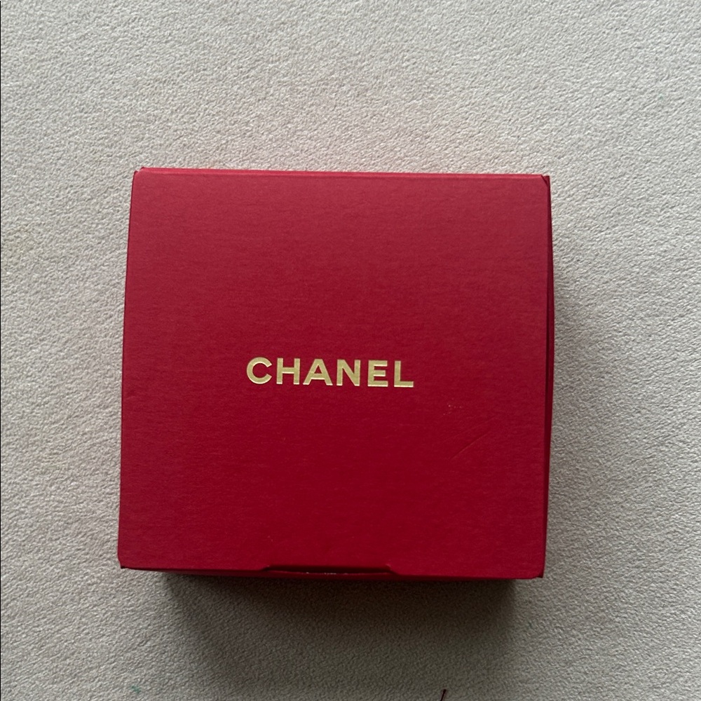 CHANEL Crimson Gift Box with Gold Logo